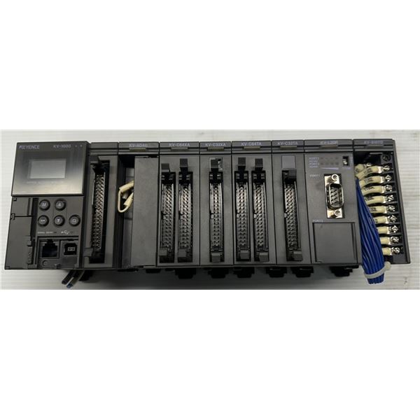 Keyence #KV-1000 Controller Rack w/Modules