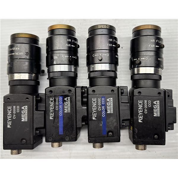 (4) Keyence #CV-200C Color CCD Mega Digital Cameras