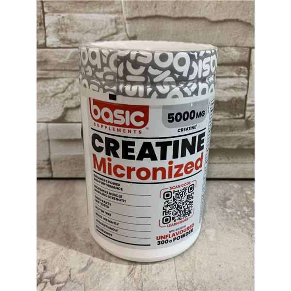 Basic Creatine Micronized 5000mg Unflavoured Powder 60 Servings