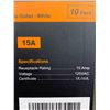 Image 6 : Bestten 15A Decorator Receptacle Outle White 10 Pack