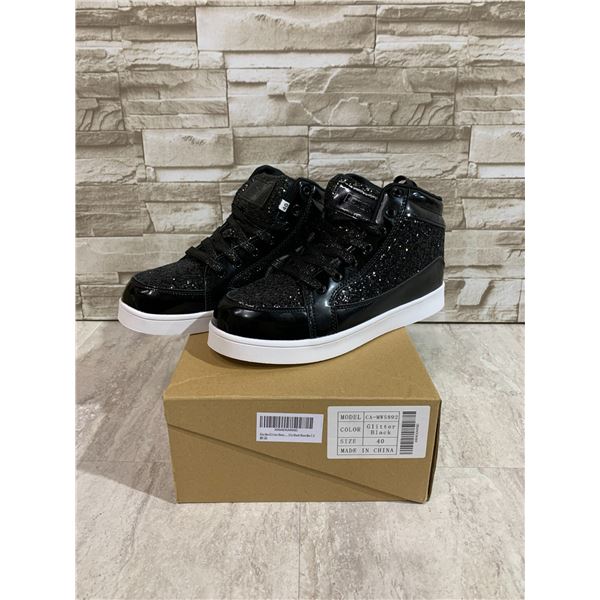 Black Glitter Shoes Mens Size 7.5
