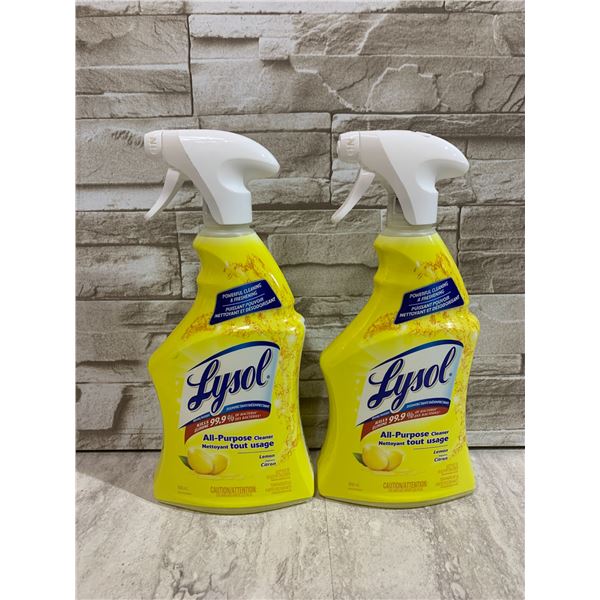 Lot of 2 Lysol All Purpose Cleaner Lemon Scent 650ml