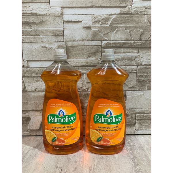 Lot of 2 Palmolive Essential Clean Dish Soap Orange Tangerine Scent 828ml Per
