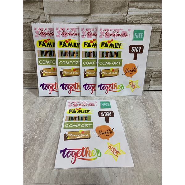 Lot of 5 Family Encouragement Stickers