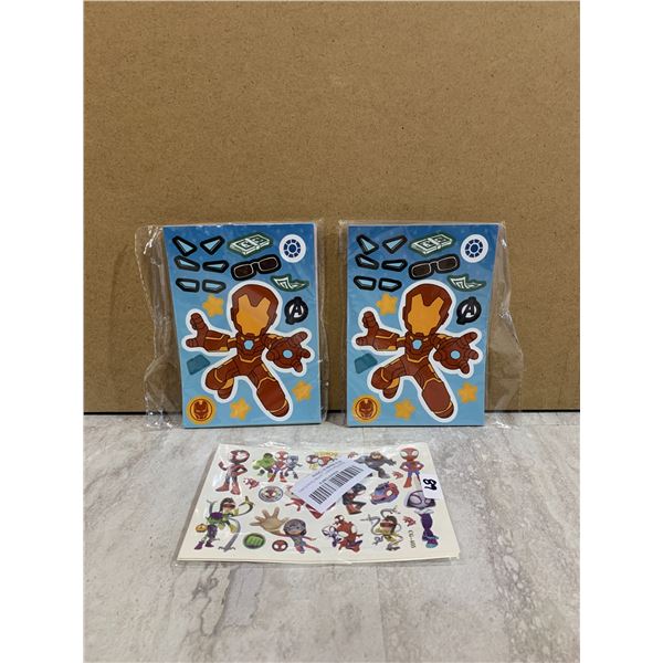 Lot of 3 Temporary Tattoos And Stickers