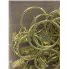 Image 2 : Gold Coloured Metal Curtain Rings With Drapery Clips