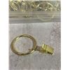 Image 3 : Gold Coloured Metal Curtain Rings With Drapery Clips