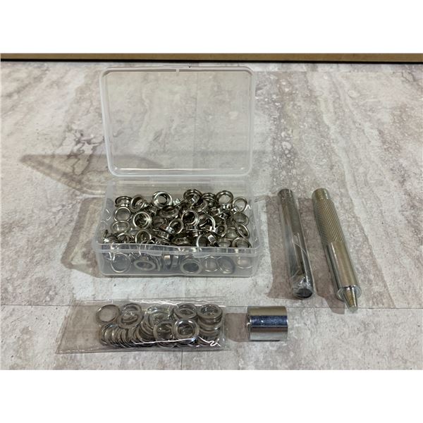 1 Inch Hole 10 Sets Grommets With Hollow Punch
