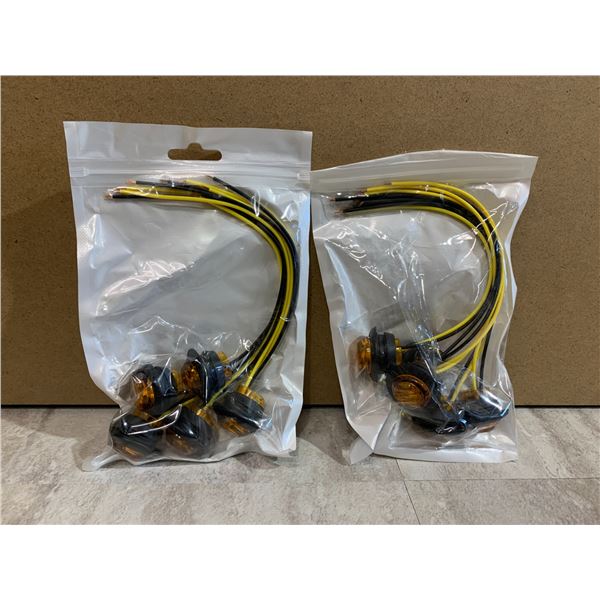 3/4 Round LED Side Markers Amber Pack of 10