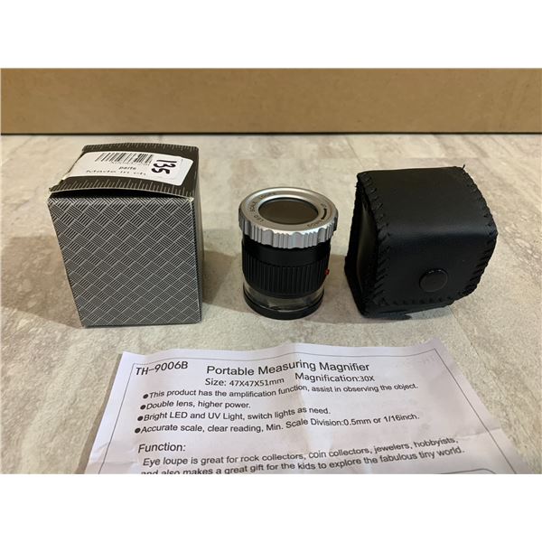 Portable Measuring Magnifier Size 47x47x51 Magnification 30x