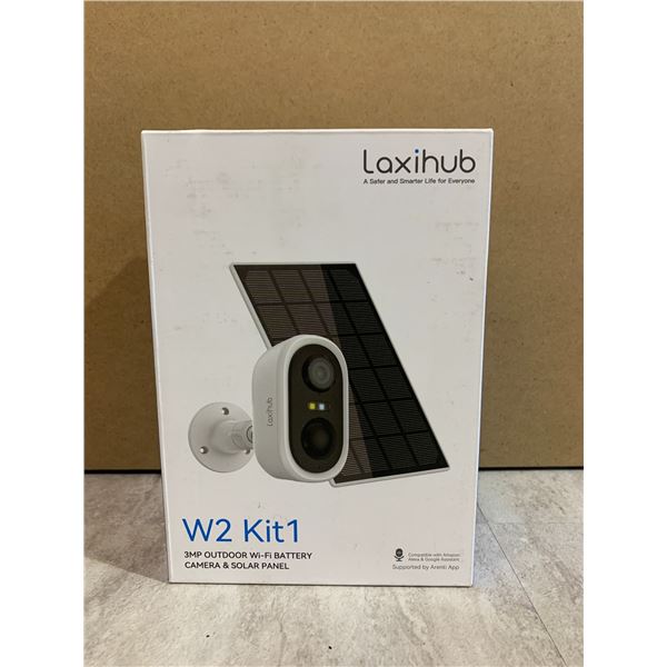 Laxihub W2 Kit - 3MP Outdoor Wi-Fi Battery Camera & Solar Panel