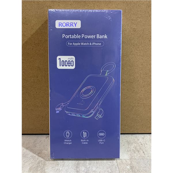 Rorry Portable Powerbank w/ Built in Cables - 10,000 mAh
