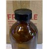 Image 2 : Lot of 24 Amber Glass Bottles w/ Funnels