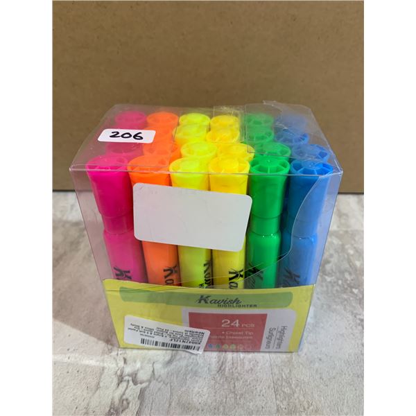 24 Pack Chisel Tip - Kavish Highlighters - Multiple Colors