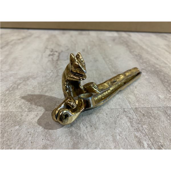 Brass Colored Zinc Squirrel Nut Cracker