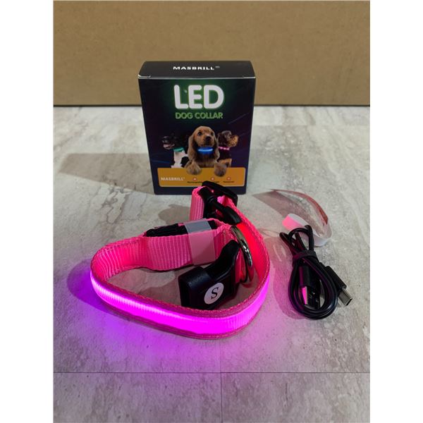 Light Up LED Dog Collar - Small - Pink