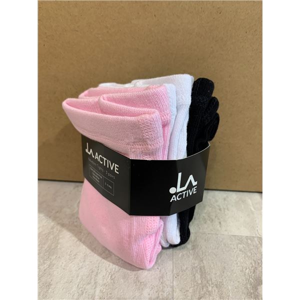3 Pairs LA Active Newborn Tights - Size 3-6 Months
