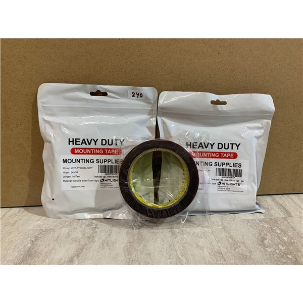 2 Packs Heavy Duty Double Sided Mounting Tape - 24mm - 16 feet x 2