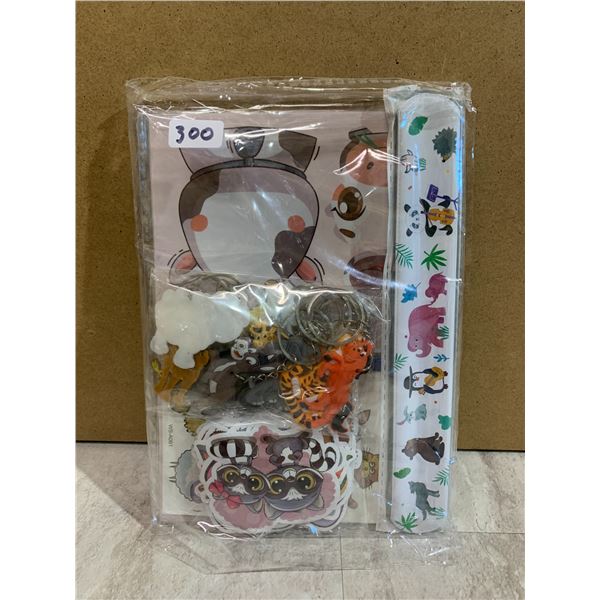 Cat Themed Party Favor Set for Kids - Bracelets - Tattoos - Stickers etc