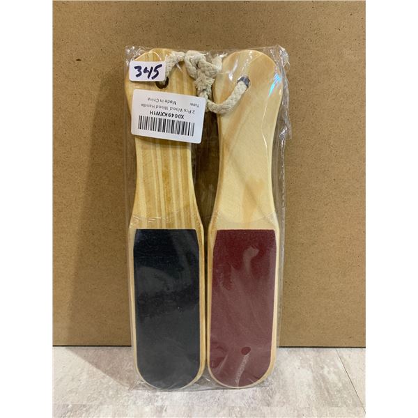 Wooden Foot File Scraper Wet Dry 2 Pack