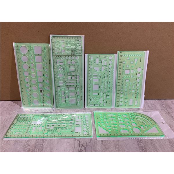Plastic Measuring Template Kit 6 Pcs