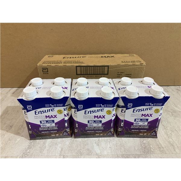 Case of 12 - Ensure Protein Shake Max - Chocolate Flavor
