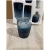 Image 3 : 6 Pcs Blue Glass Bud Vase Set