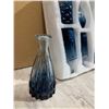 Image 4 : 6 Pcs Blue Glass Bud Vase Set