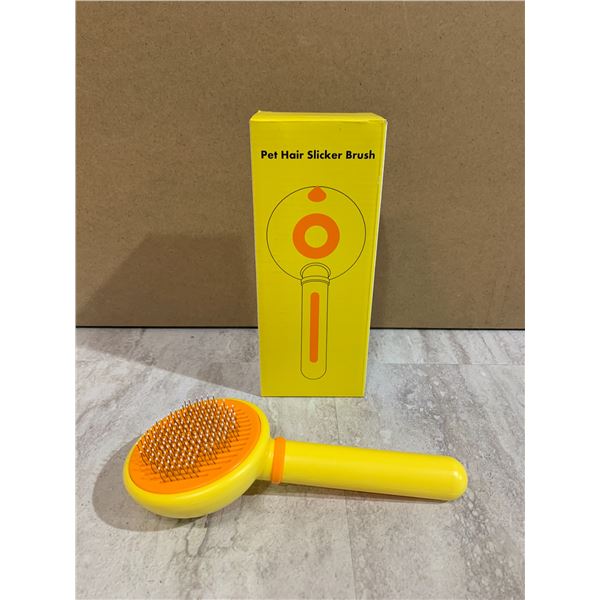 Pet Hair Slicker Brush - Removes Hair From Brush Easy