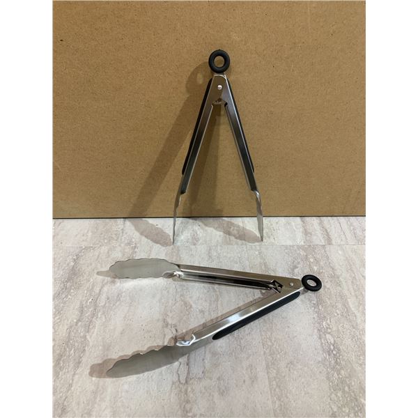 2 Pack of Locking Metal Tongs
