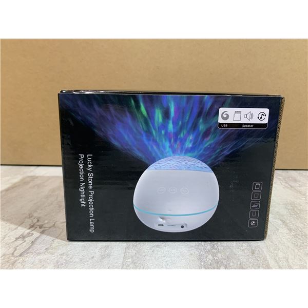 Lucky Stone Projection Night Lamp with Bluetooth/SD/Speakers