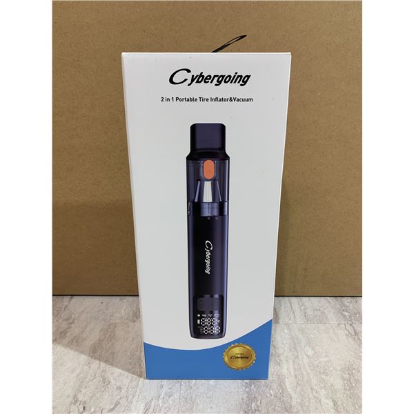 Cybergoing 2-in-1 Portable Tire Inflator & Cordless Handheld Car Vacuum with LED Screen