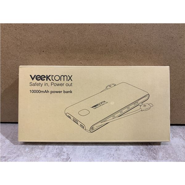 Veektomx 10,000 mAh Power Bank With Chords