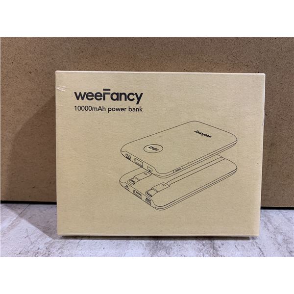 WeeFancy 10,000 mAh Power Bank with Chords