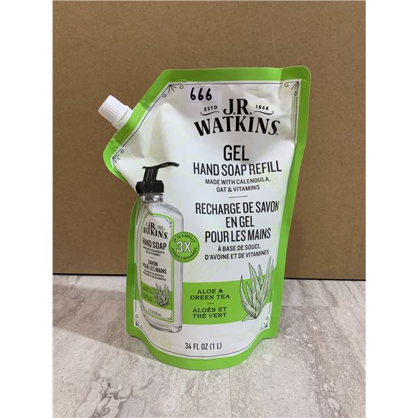 J.R Watkins Gel Hand Soap Refill - Aloe & Green Tea Scent - 1L