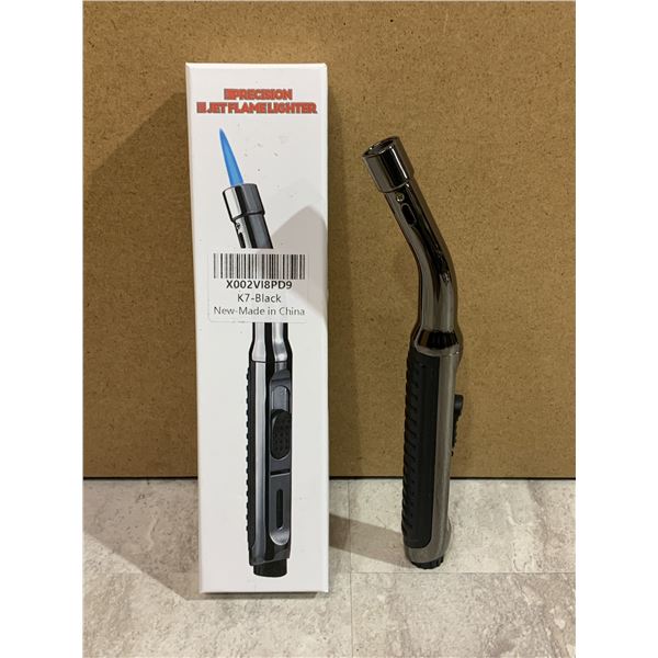 Precision Jet Flame Torch Lighter; 7.6" Long Butane Lighter - Adjustable and Refillable - New in Box