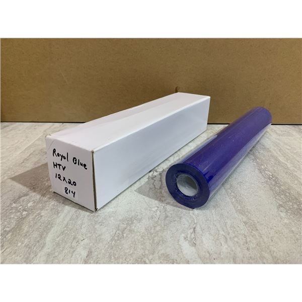 Royal Blue 12 inch x 20 ft Iron On Vinyl - Royal Blue HTV - Compatible with Cricut