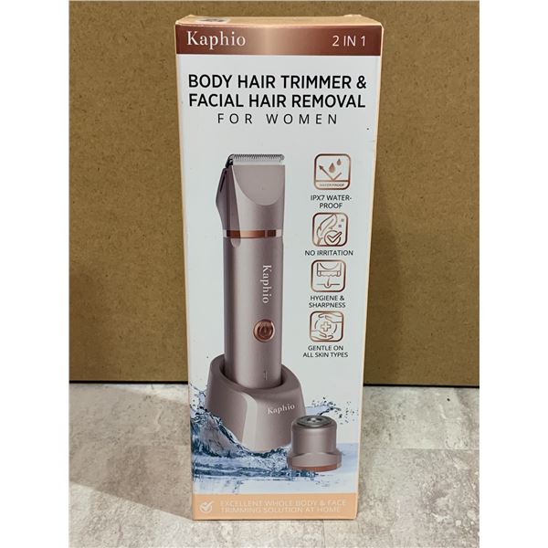 Kaphio Body Hair Trimmer & Facial Hair Removal For Women - Waterproof & Wireless