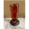 Image 5 : Vintage Perky-Pet Antique-Style Red Glass Hummingbird Feature - Embossed