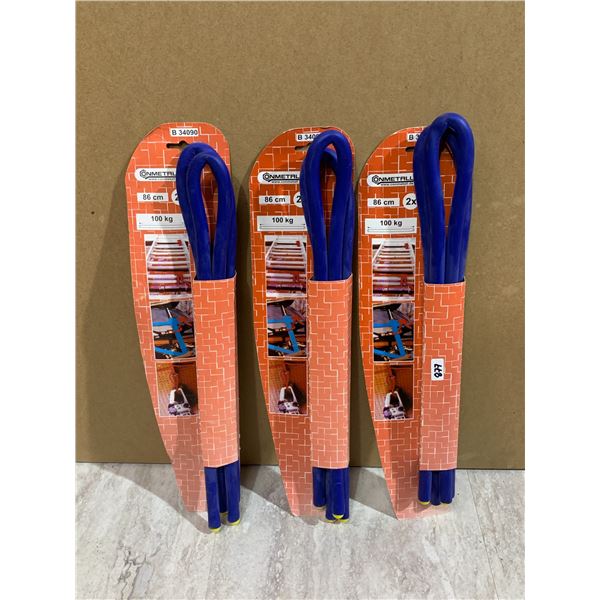 Lot of 3 - 2 Packs (6 Total) of Flexible Foam Coated Load Hooks - Adjustable Hangers