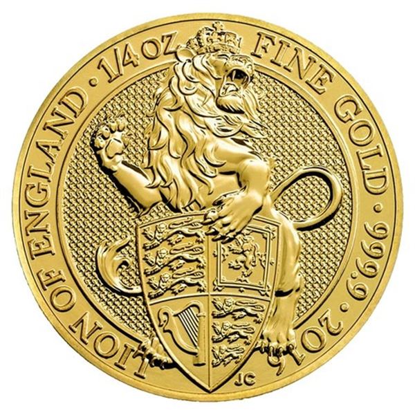 1/4 OZ 2016 QUEEN'S BEASTS LOIN OF ENGLAND GOLD
