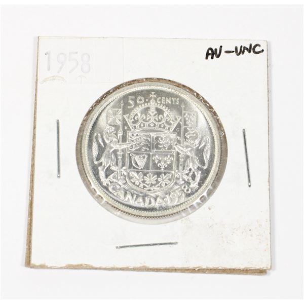 1958 CANADIAN HALF DOLLAR .3 OZ SILVER