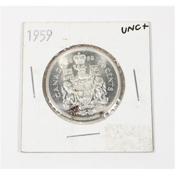 1959 CANADIAN HALF DOLLAR .3 OZ SILVER