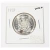 Image 1 : 1959 CANADIAN HALF DOLLAR .3 OZ SILVER