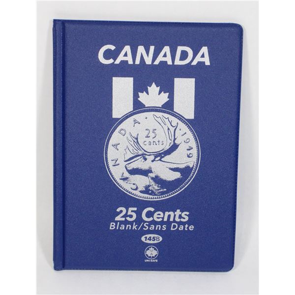 NEW UNI SAFE CANADA .25 CENT COIN FOLDER