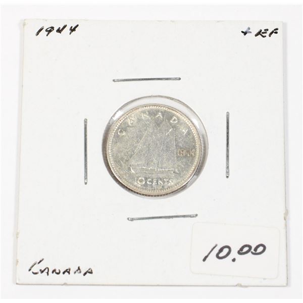 1944 CANADIAN 10 CENTS .06 OZ SILVER
