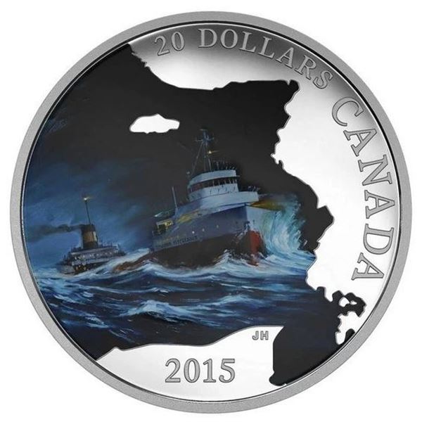 1 OZ 2015 $20 LOST SHIPS IN CANADIAN WATERS