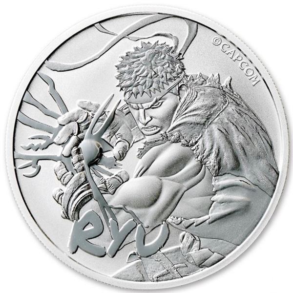 1 OZ 2022 STREET FIGHTER RYU SILVER COIN