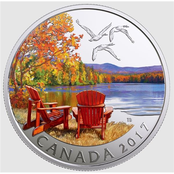 2017 1/2 OZ $10 ICONIC CANADA. AUTUMN'S PALETTE