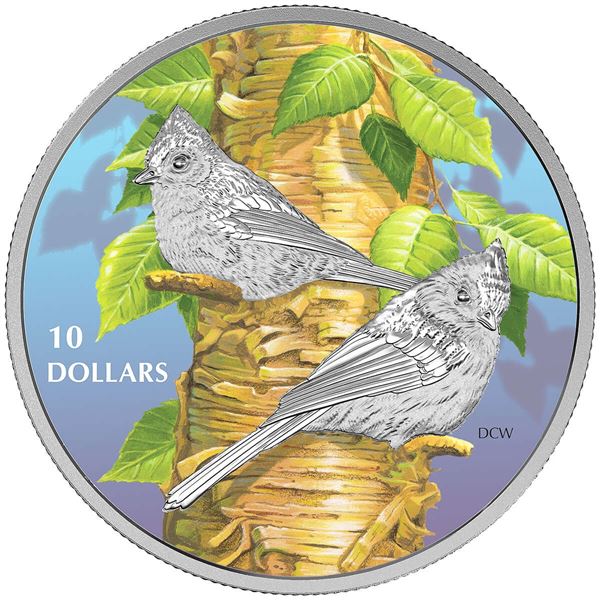 2017 1/2OZ CANADA $10 BIRDS AMONG NATURE'S COLOURS